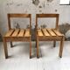 Duo de chaises en pin, style Les Arcs