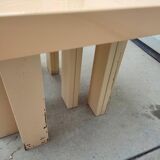 Set of 2 cream resin side tables by Jean Claude Dresse, Belgium, 1970s