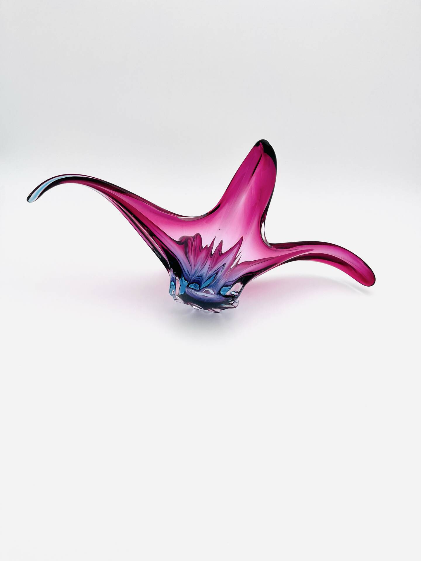 Murano Cup - Sommerso - XL 50cm - Amethyst and Turquoise