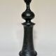 Black ceramic candlestick Jean Marais Vallauris