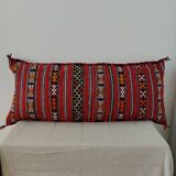 Long Berber cushion Kilm red