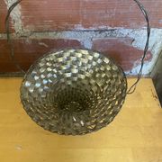 Vintage Silver-Plated Woven Basket #E015