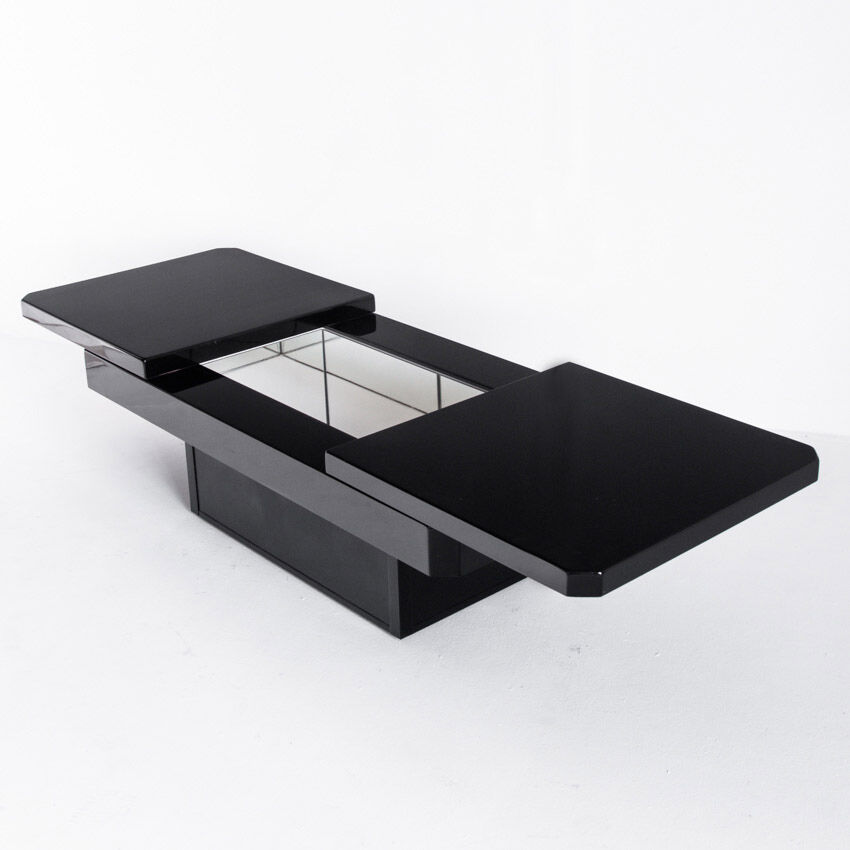 Vintage coffee table with storage, France 1980