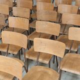 Lot de 35 chaises d'école tchèque Kovona style bistrot des