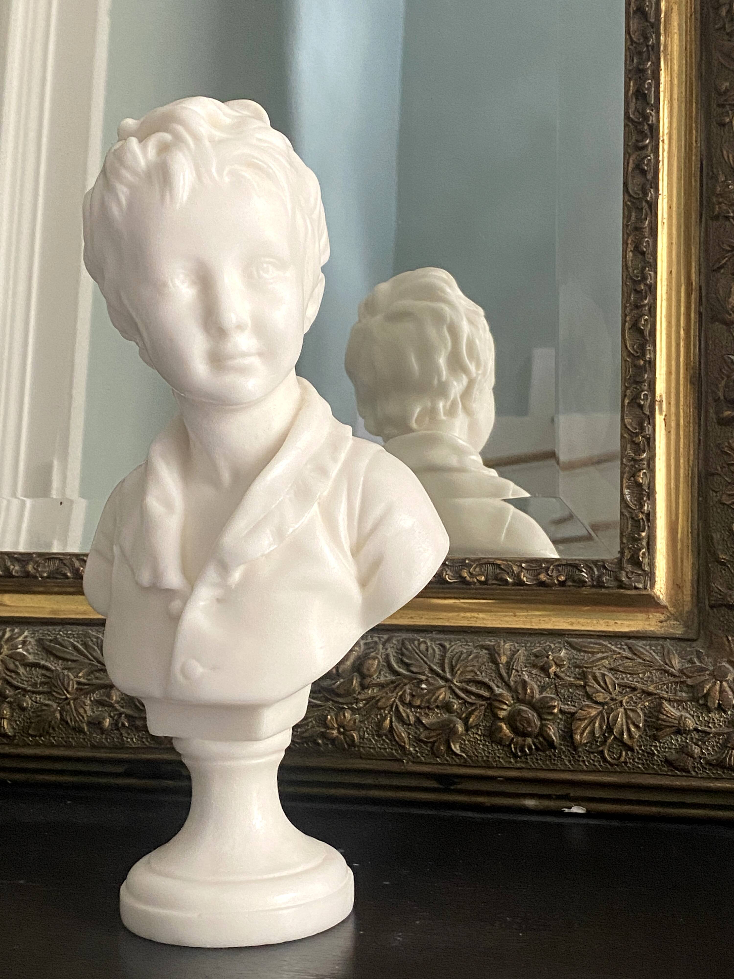 Ancient and charming sculpture depicting Louise Brongniart, daughter of the...