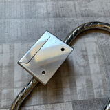 Vintage silver metal towel rack