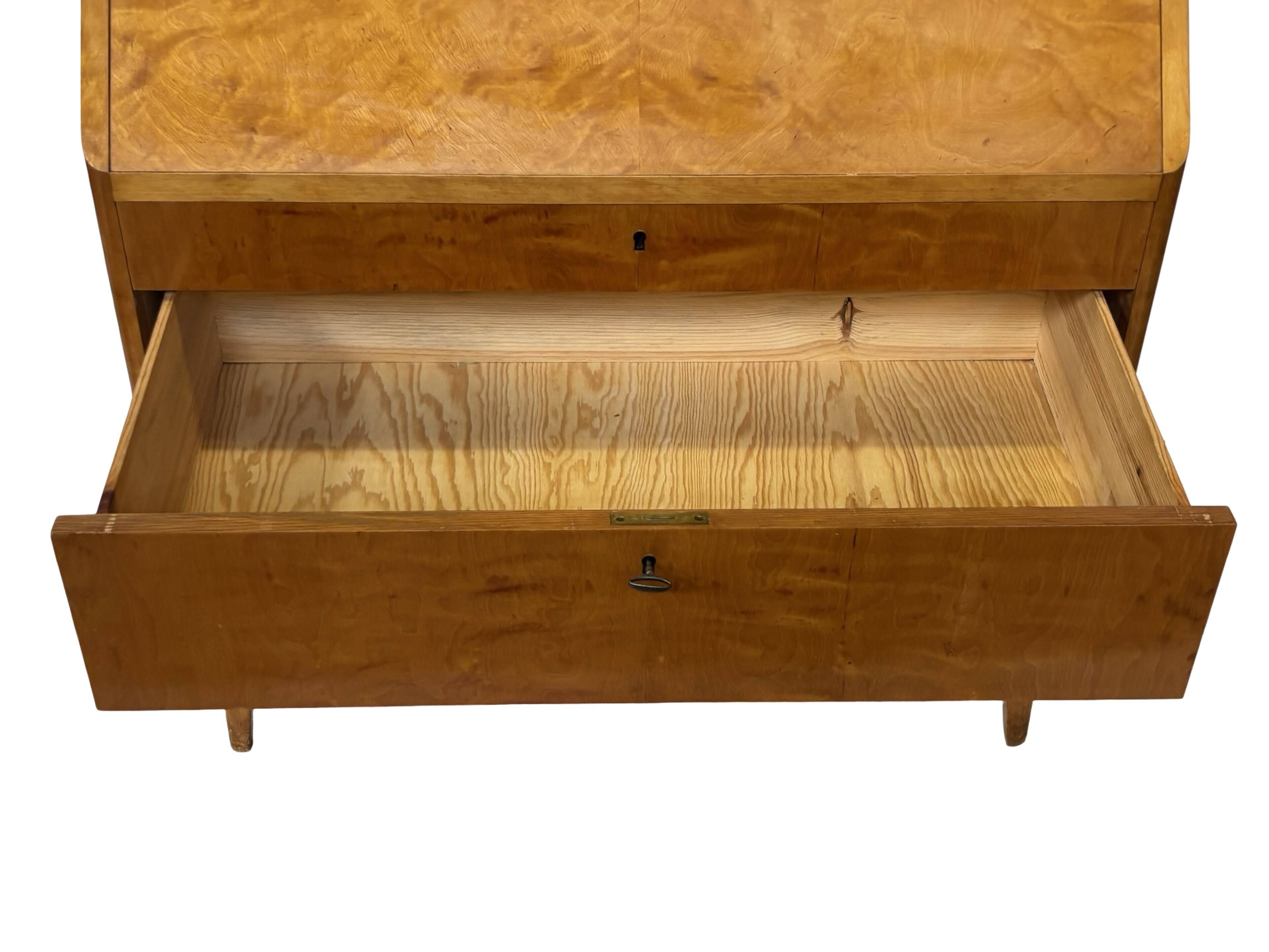 Vintage Secretary Cabinet Swedish 1960s Workspace