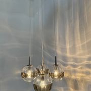 Suspension en verre de Murano à cascade de design des années 50, années 1970, Italie