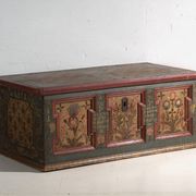 Antique wedding chest painted in pine – Austro-Hungarian Empire, Year 1775