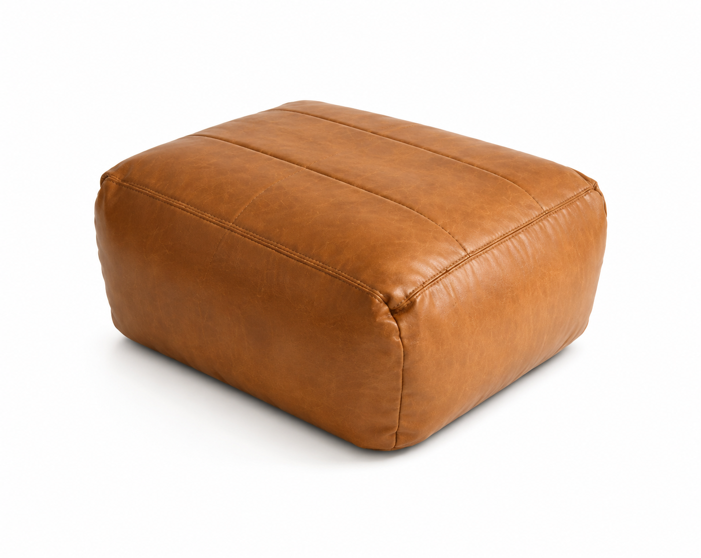 Vintage camel lounge chair with footrest