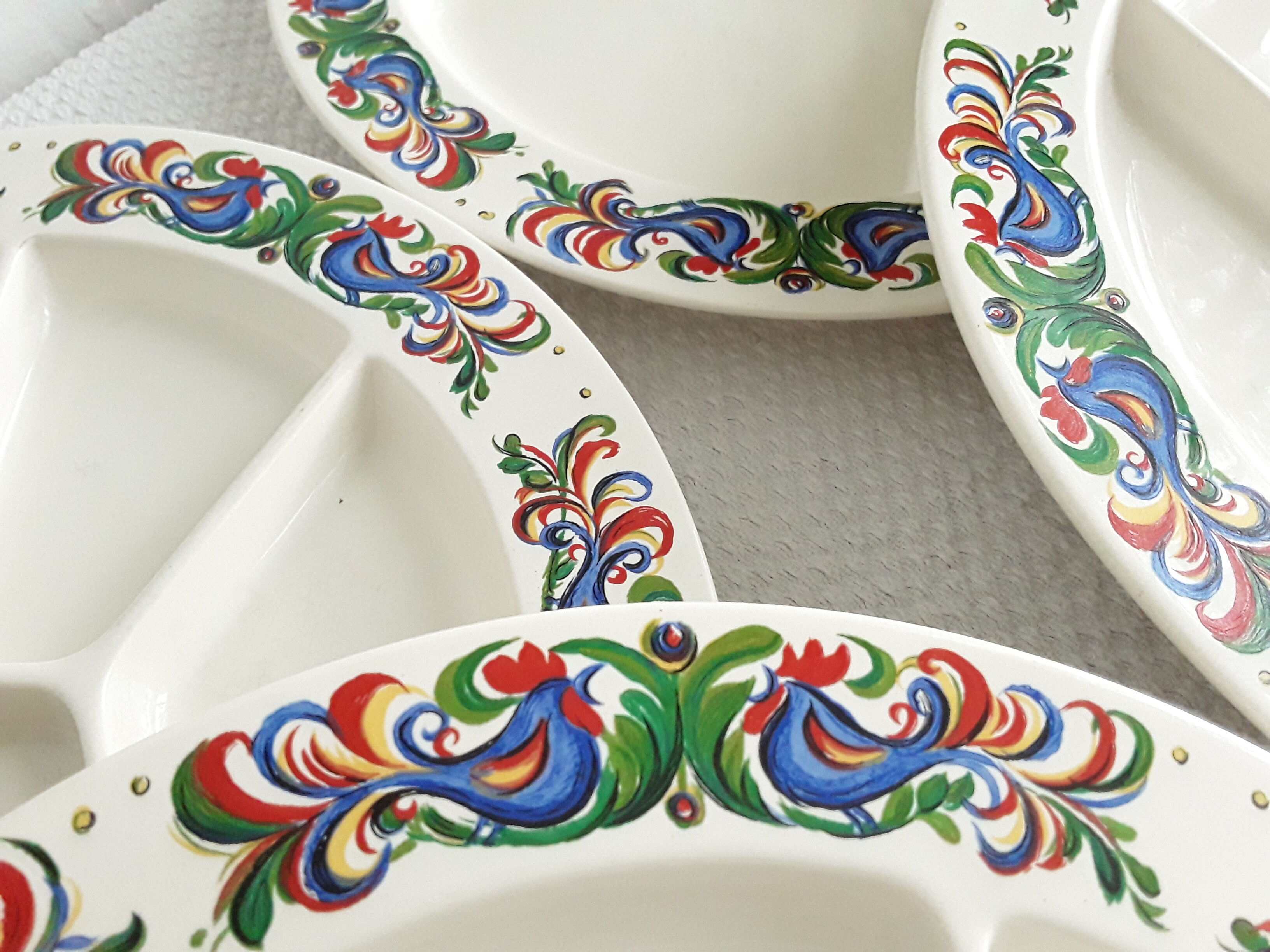 Vintage Villeroy and Boch fondue plates