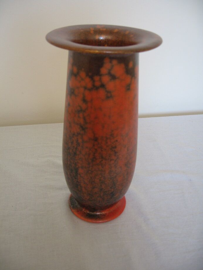 Orange ceramic vase design