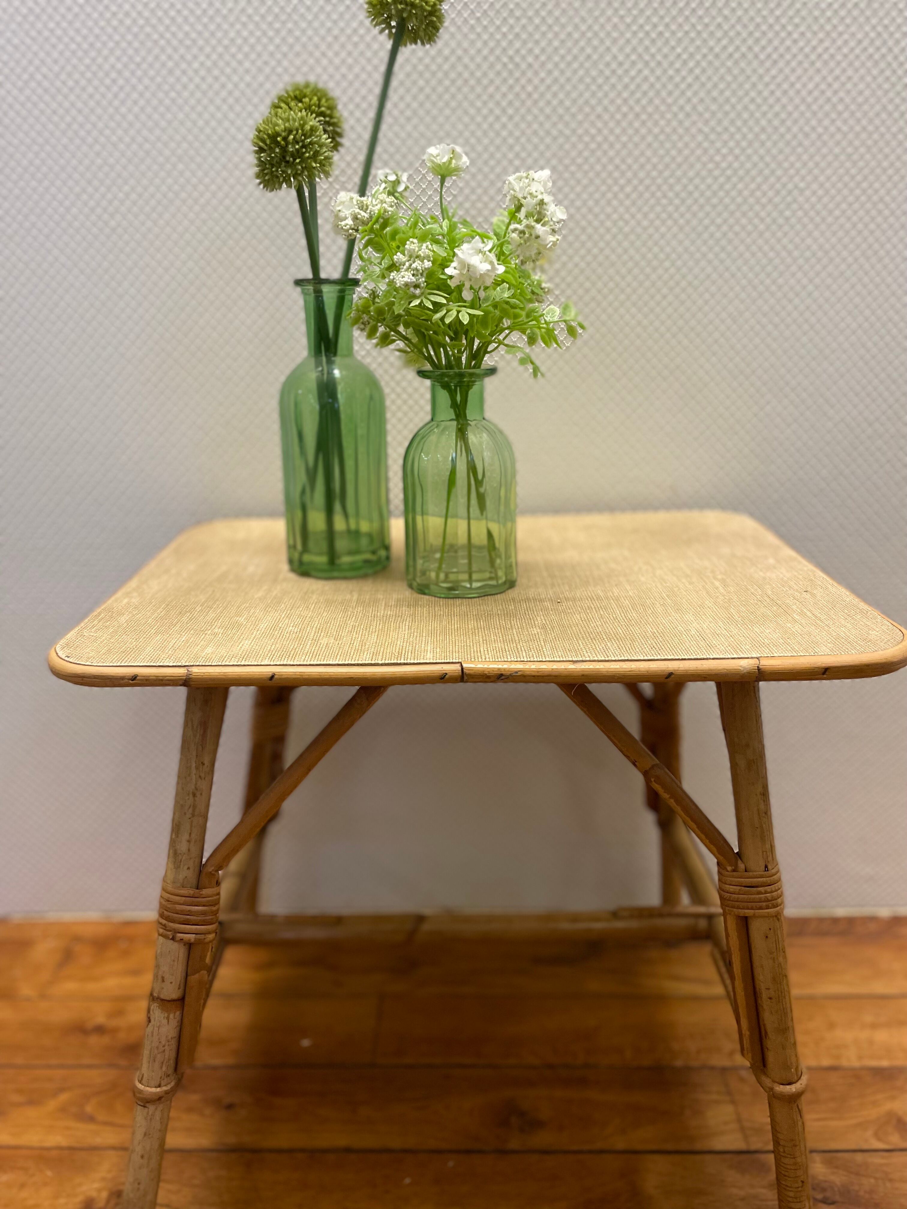 Vintage rattan coffee table