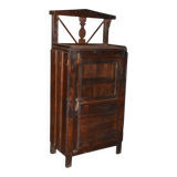 Glass-fronted entrance cabinet in Burmese teak