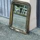 Miroir louis Philipe en bois doré sculpté fronton arrondi