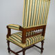 Neo-Renaissance walnut armchair with lion heads, circa 1880