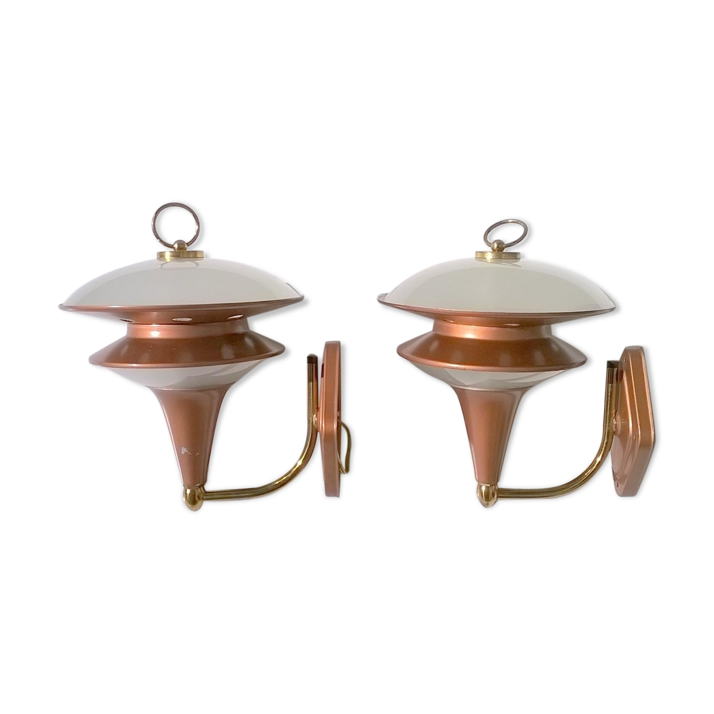 Set de 2 appliques en verre Italie 1960s