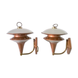 Set de 2 appliques en verre Italie 1960s