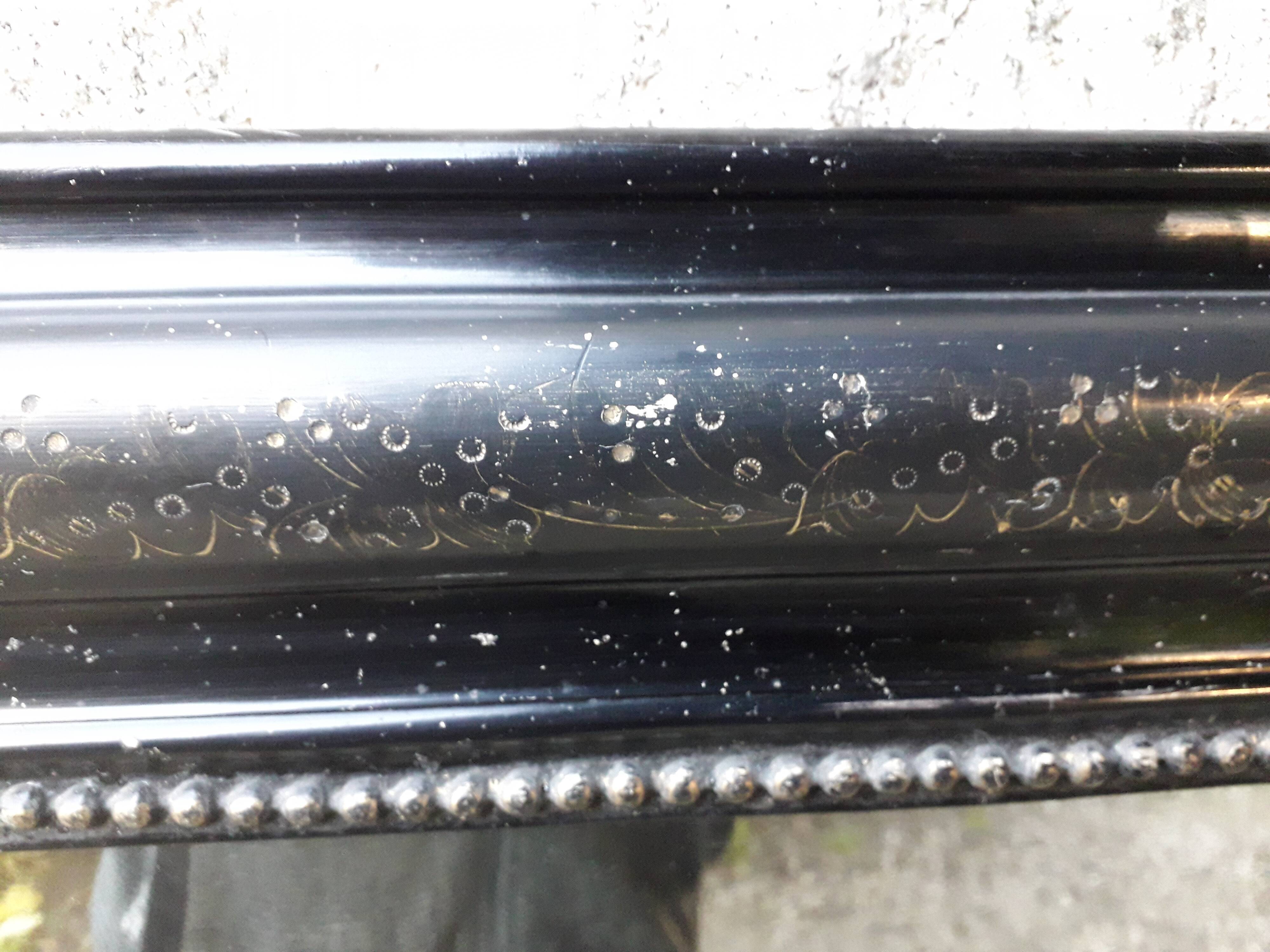 Black Louis Philippe mirror 130 cm × 93 cm