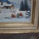 Oil on canvas signed "Snow Landscape in Switzerland"