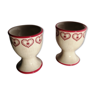 Porcelain shells décor red heart