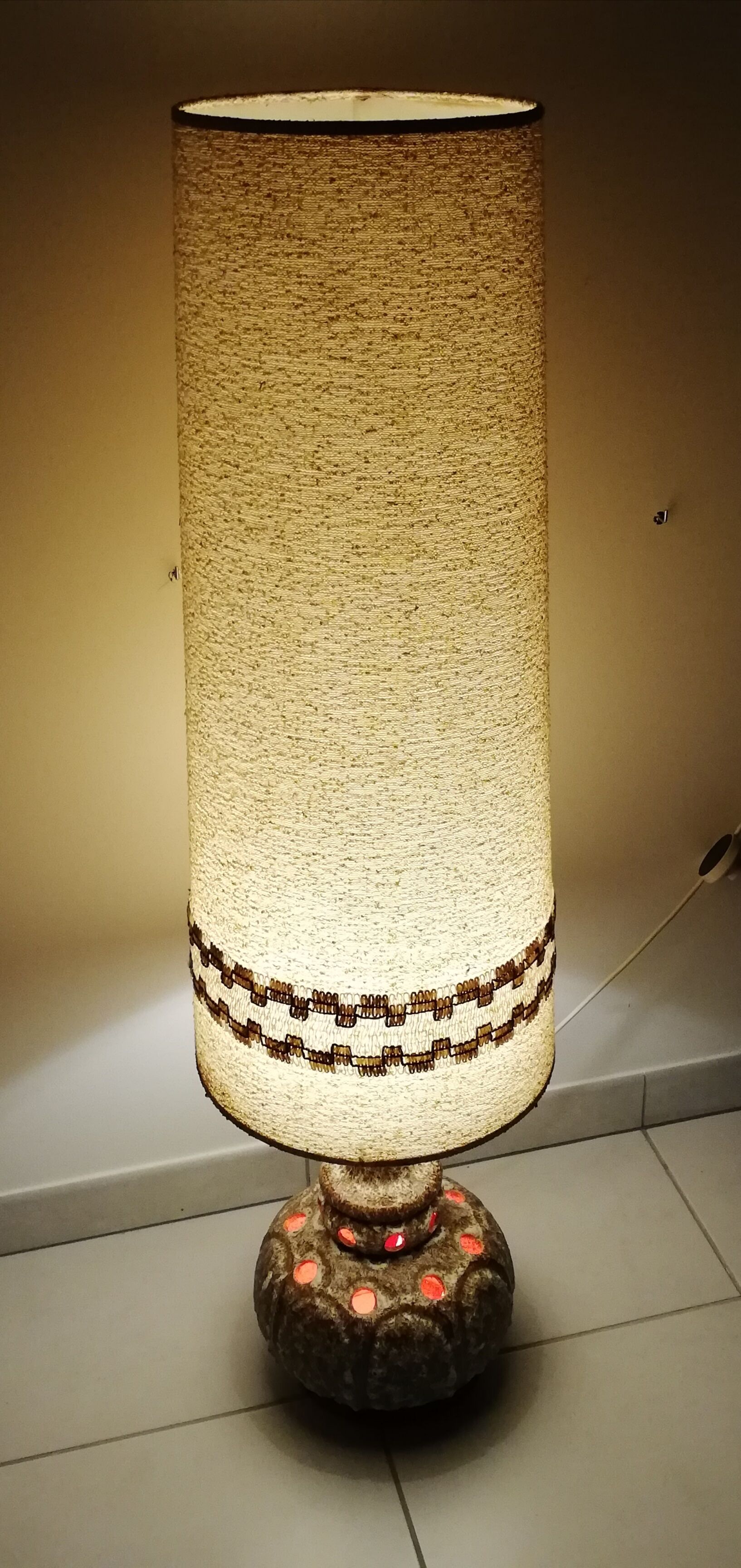 Double-lighting vintage sandstone lamp