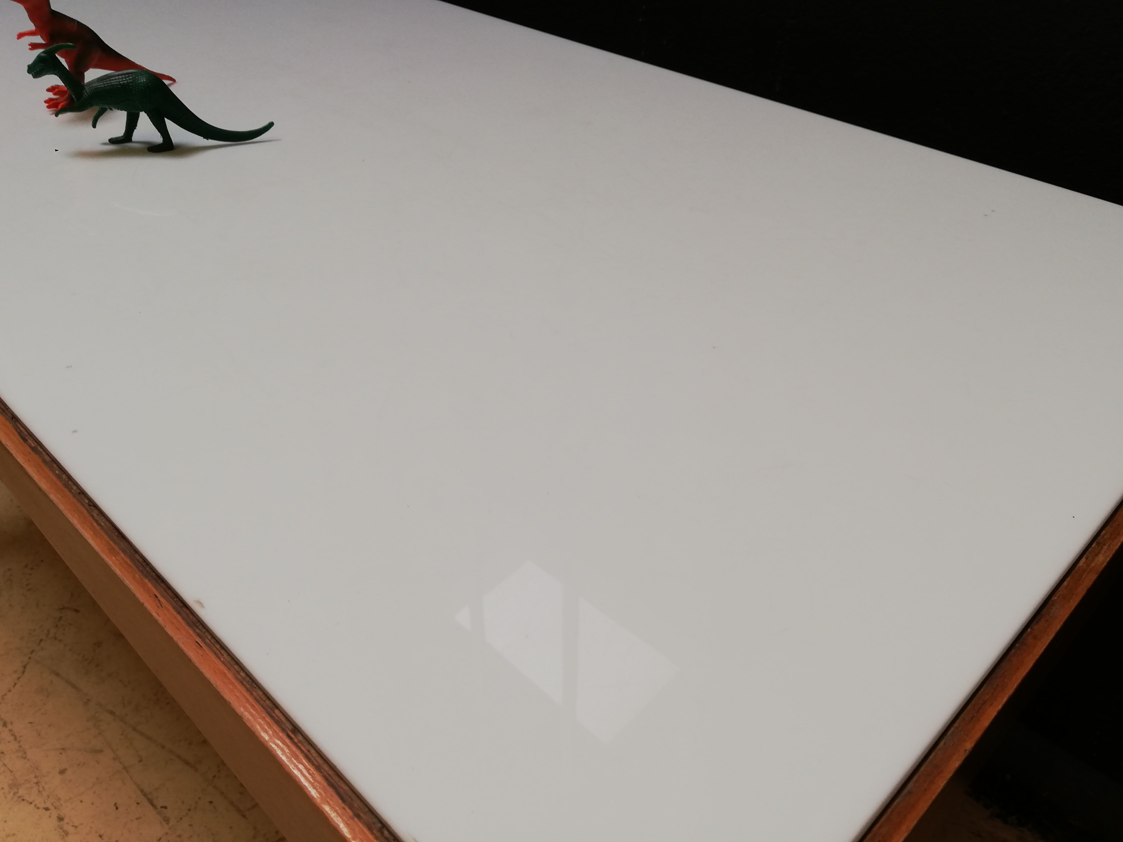 Wooden coffee table, children's desk glass top, interier praha, 1960, Czechoslovakia