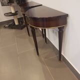 Pair of half-moon bedside tables 60 years