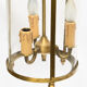 Pair of lanterns with three lights in gilded metal and glass