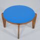 Blue lacquered wooden coffee table - 1950s