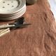 Terracotta tinted hemp harvest tablecloth