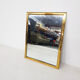 Miroir rectangulaire en laiton vintage