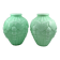 2 Art Deco vases in green opaline • Circa 1920/30