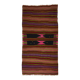 Kilim Oushak vintage striped pink and brown handmade 310 x 158 cm