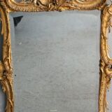 Miroir de style Louis XV en stuc doré 68x88cm
