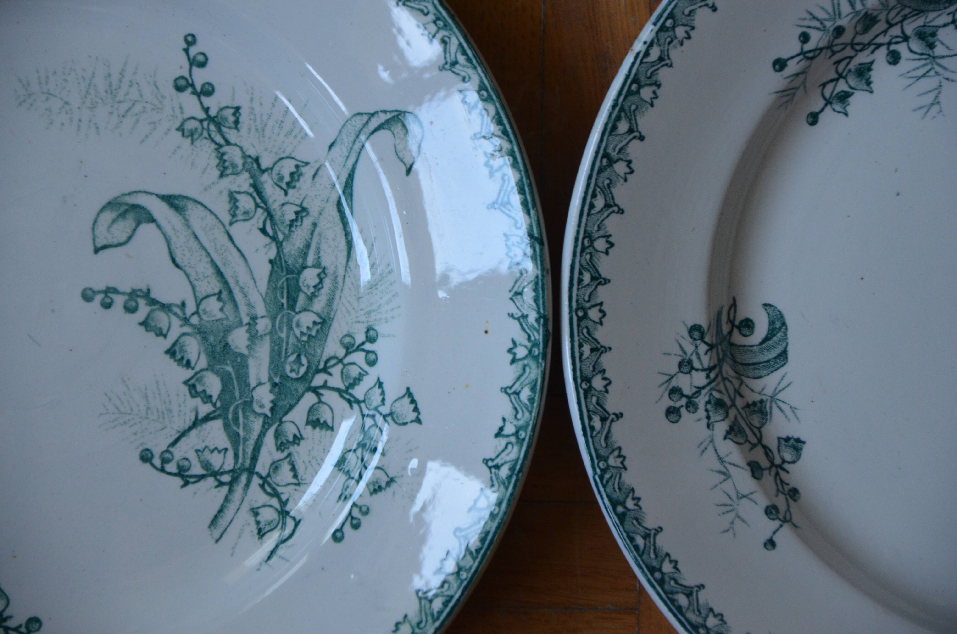 Lot of 6 plates L'Amanidnoise, Muguet collection