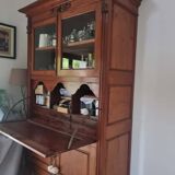 Cupboard, display cabinet, and secretary from Pondicherry, late 19th century.