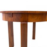 Oval Art Deco table from the 1940s, Poland. After renovation.