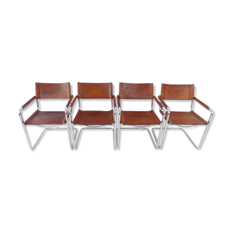 Lot de 4 fauteuils MG5 de Matteo Grassi