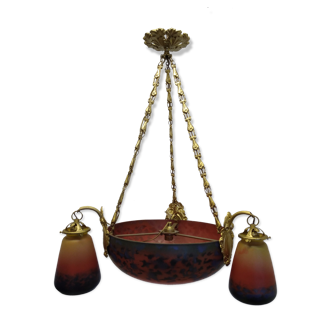 Suspension in art deco glass paste