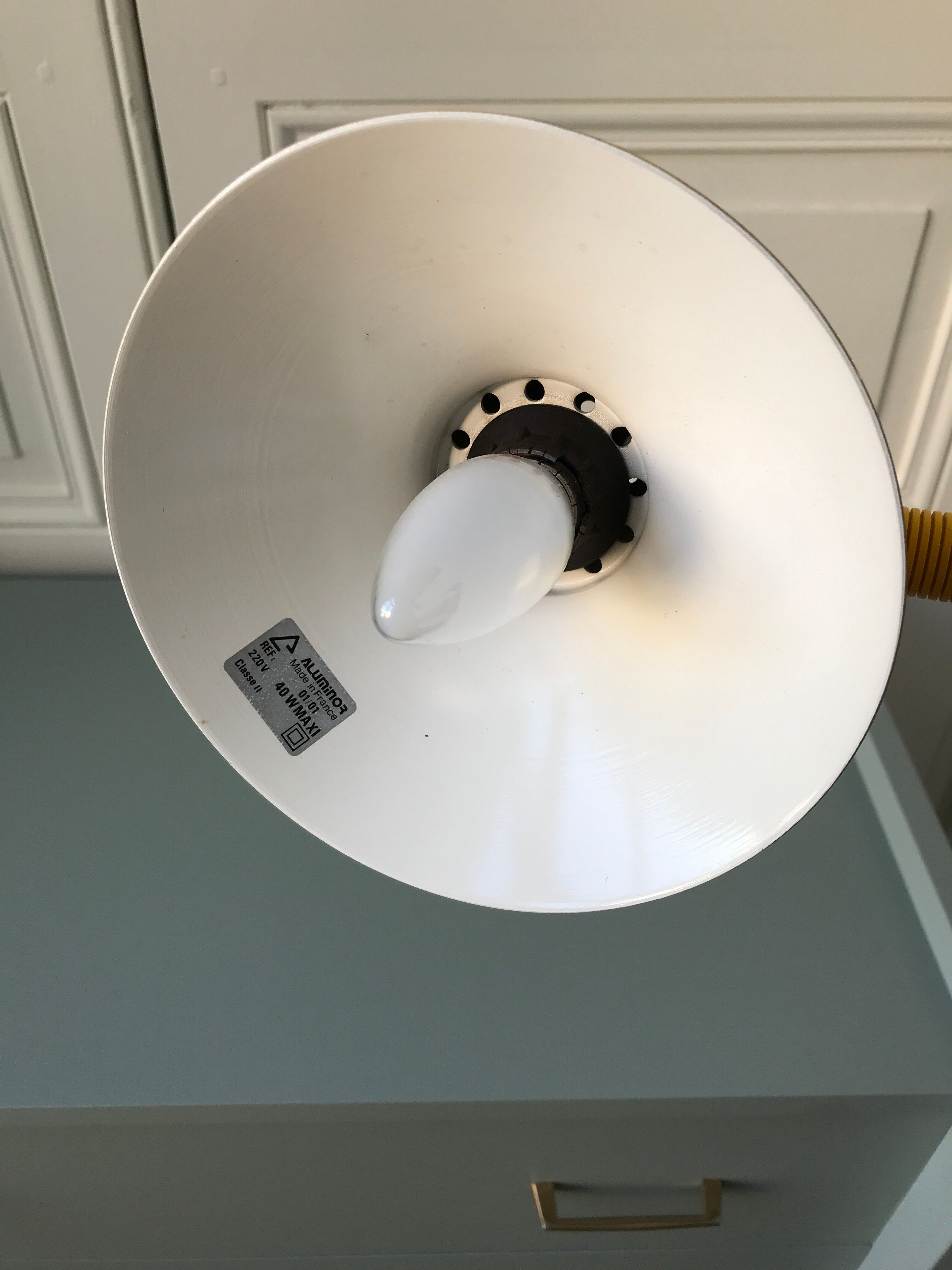 Lampe articulée Aluminor jaune
