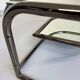 Vintage tubular coffee table with glass top, Italian design Morex, 70s