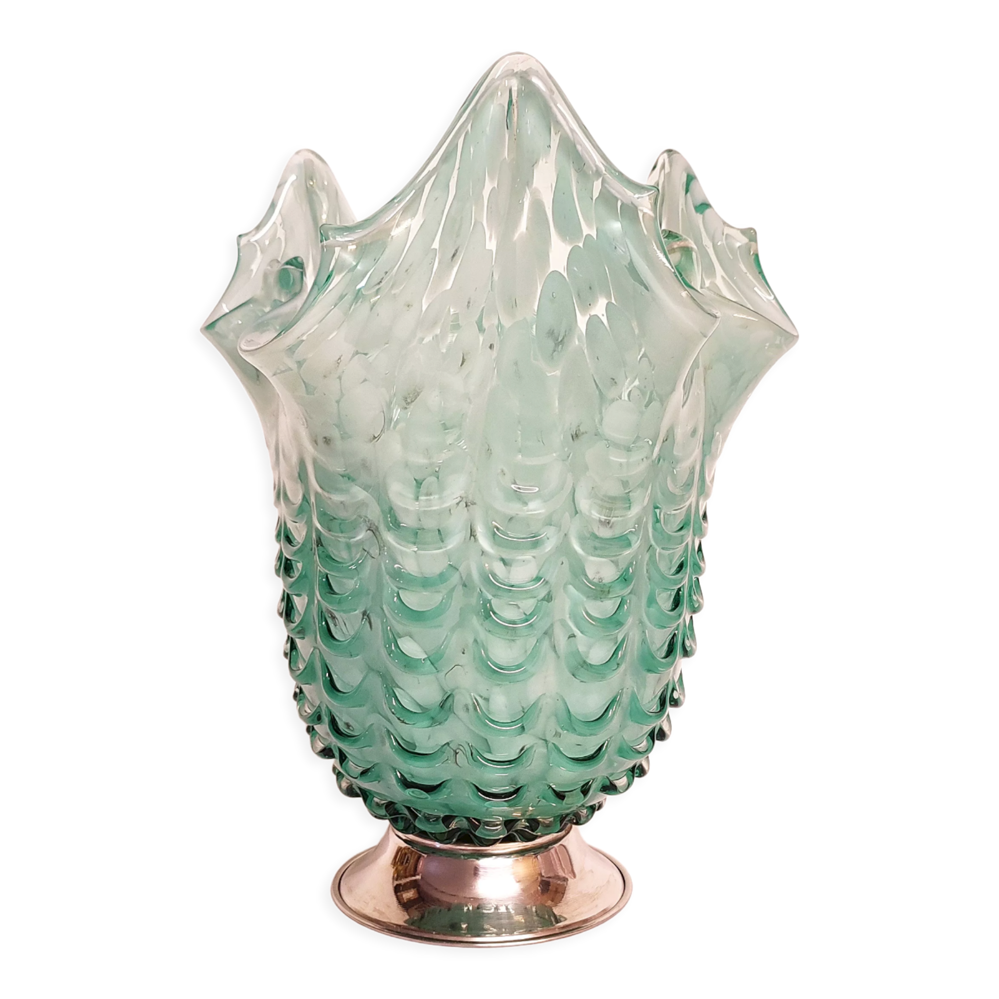 Blue Murano glass vase, Italy, 1970s