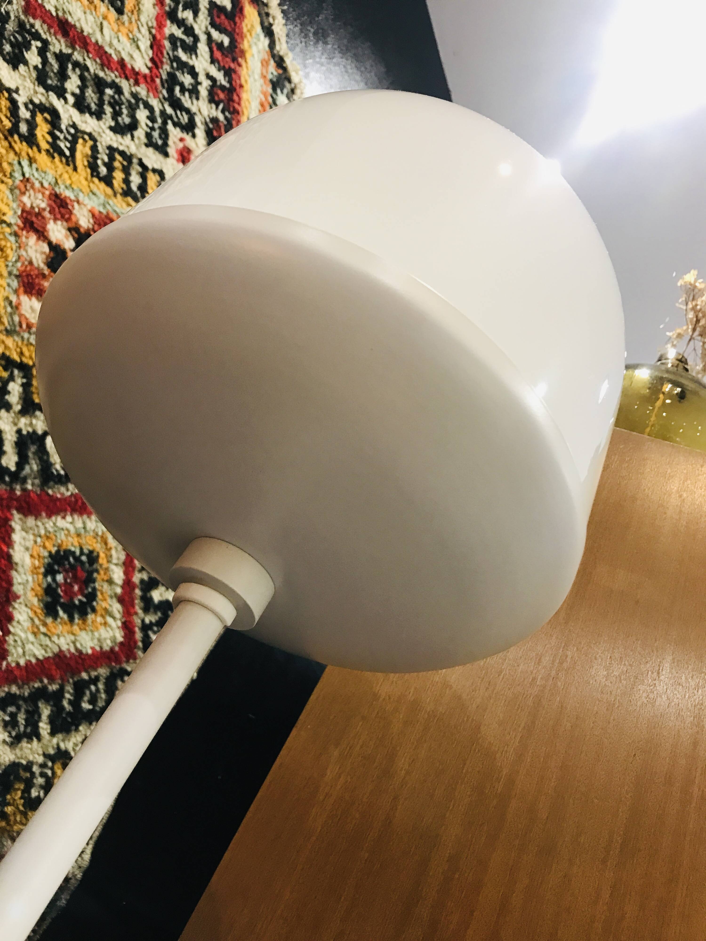 Danish glass globe floor lamp