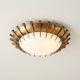 Forged nail sun lamp, gold leaf and glass, France, 1950s