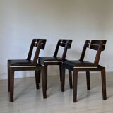 3 1930s leather chairs
