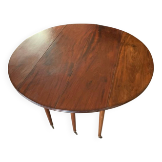 6-foot round mahogany table
