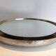 Curved wooden silver mirror