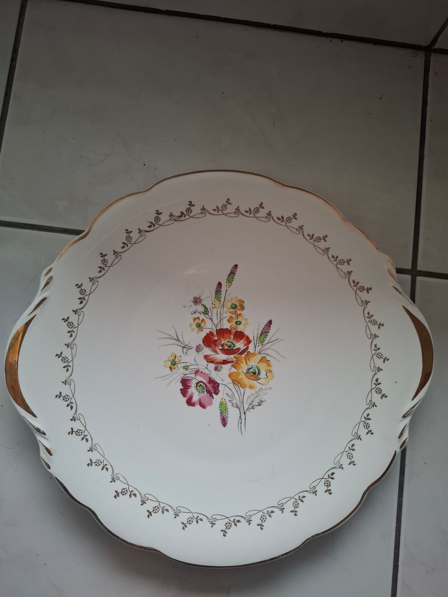 Plat ancien porcelain digoinet sarreguemine
