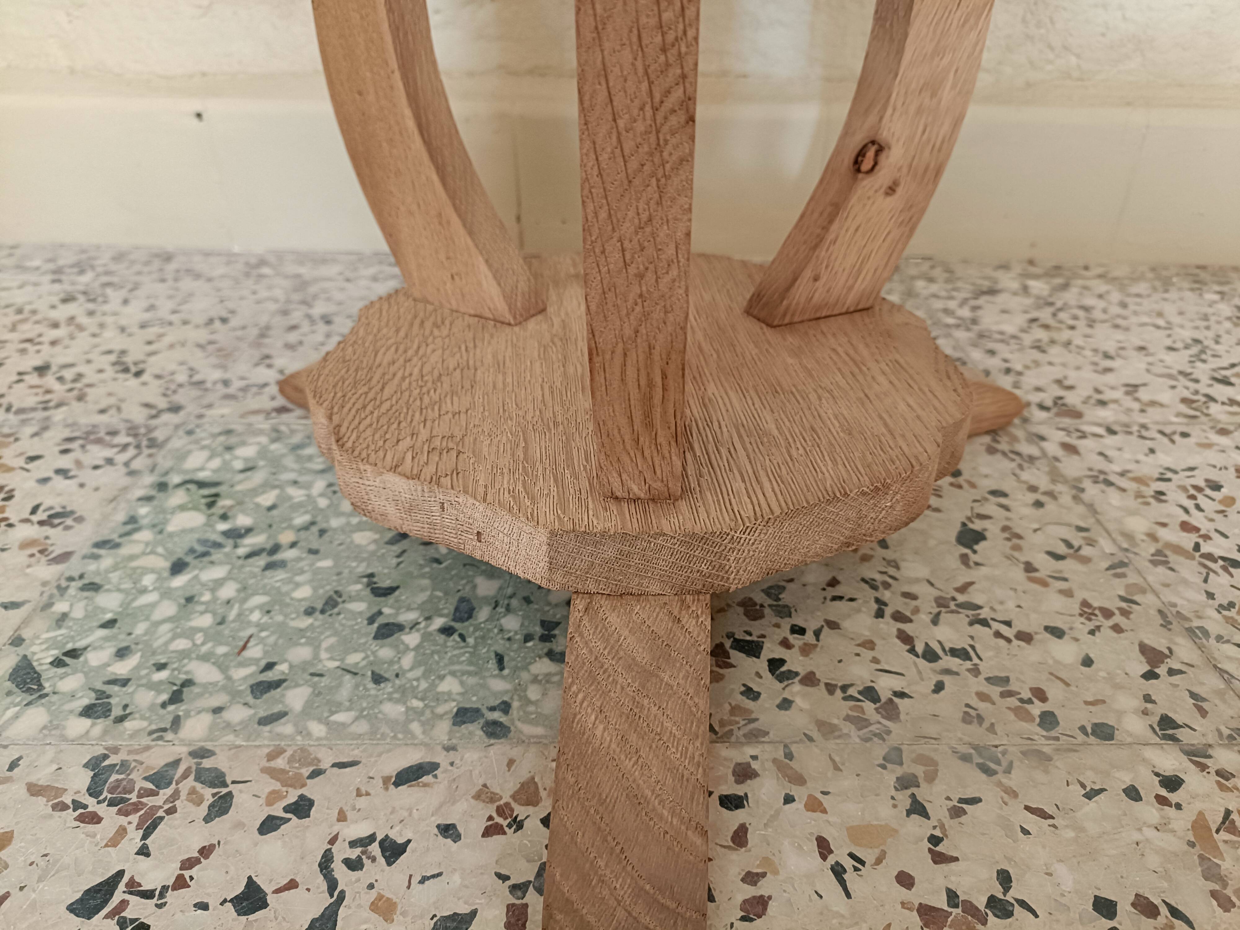 Refurbished oak side table/pedestal table